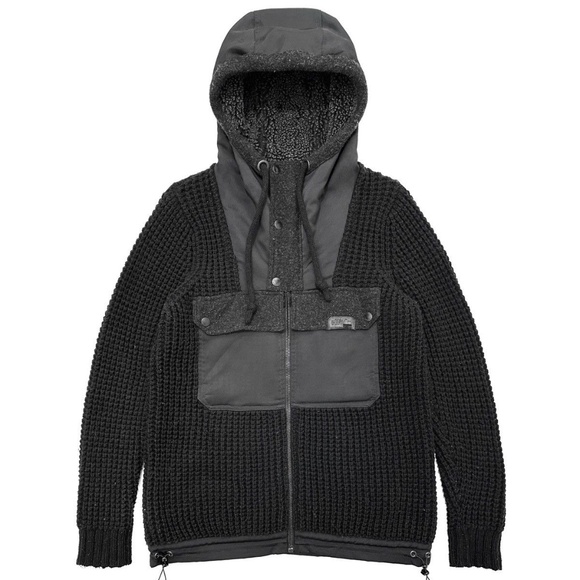 Diesel Military Parka Hooded Waffle knit wool blend , Size M Unique, men… - Picture 1 of 6